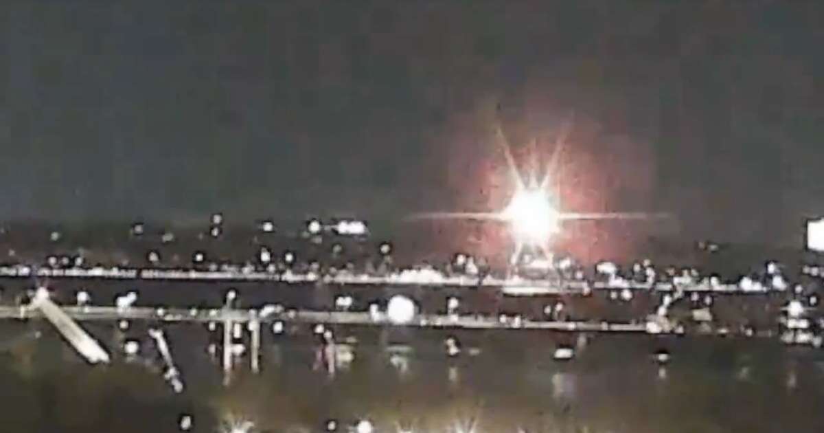 Watch: EarthCam video shows explosion over Potomac River