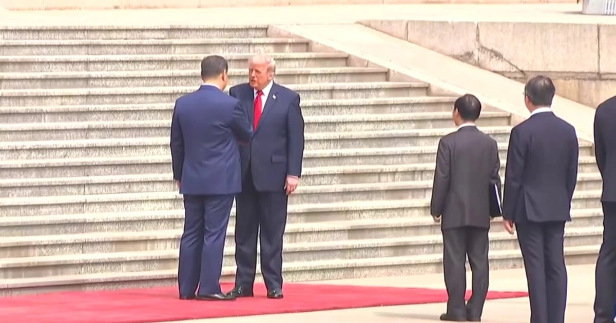 Trump shakes hands with Xi at start of historic U.S.-China summit