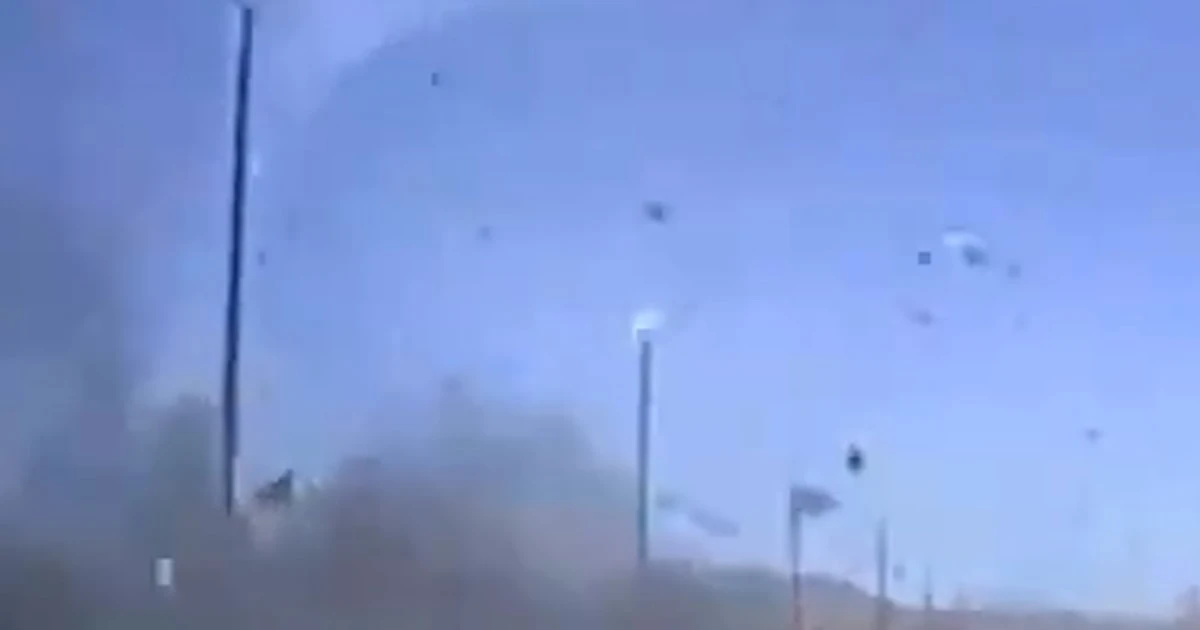 Video shows missiles striking an Iranian neighborhood