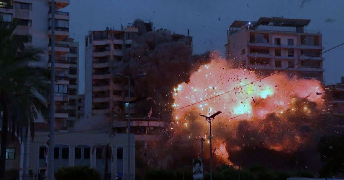 Video shows the moment an Israeli strike destroys a Beirut building