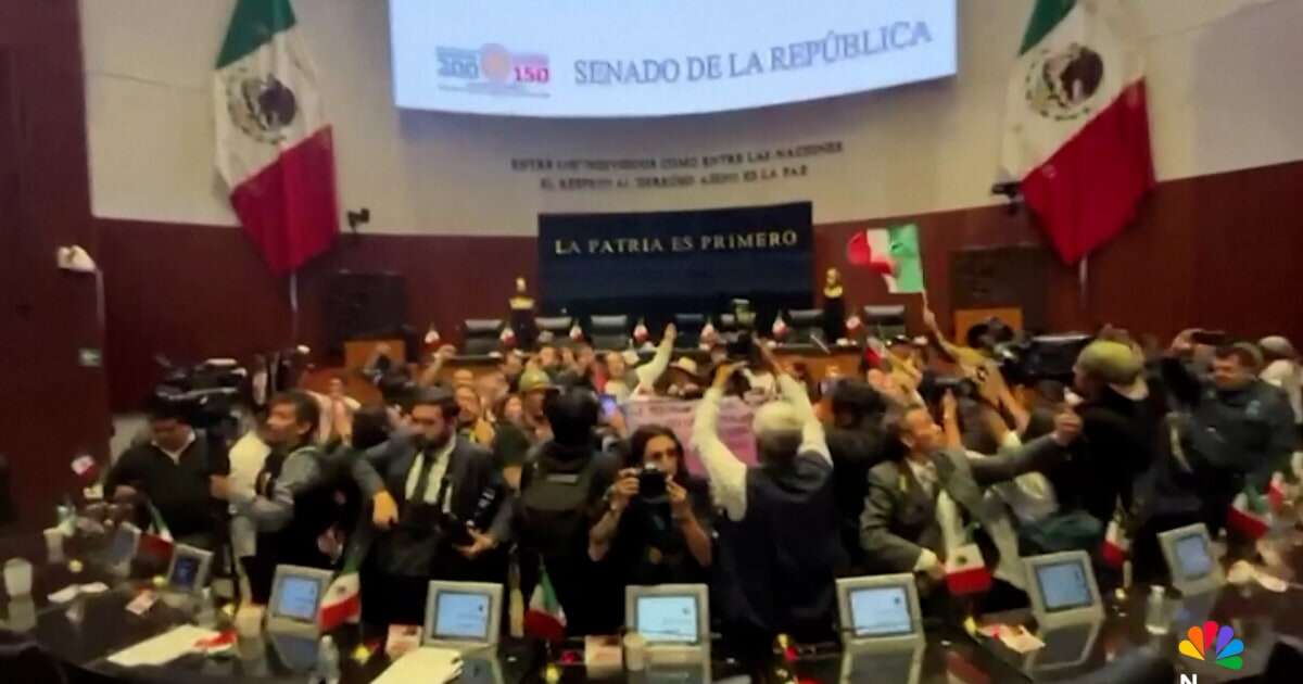 Watch: Protesters breach Mexico’s Senate, forcing judicial reform debate pause