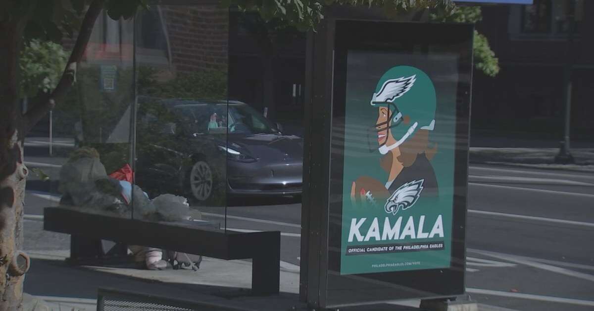 Philadelphia Eagles say ads endorsing Kamala Harris are fake