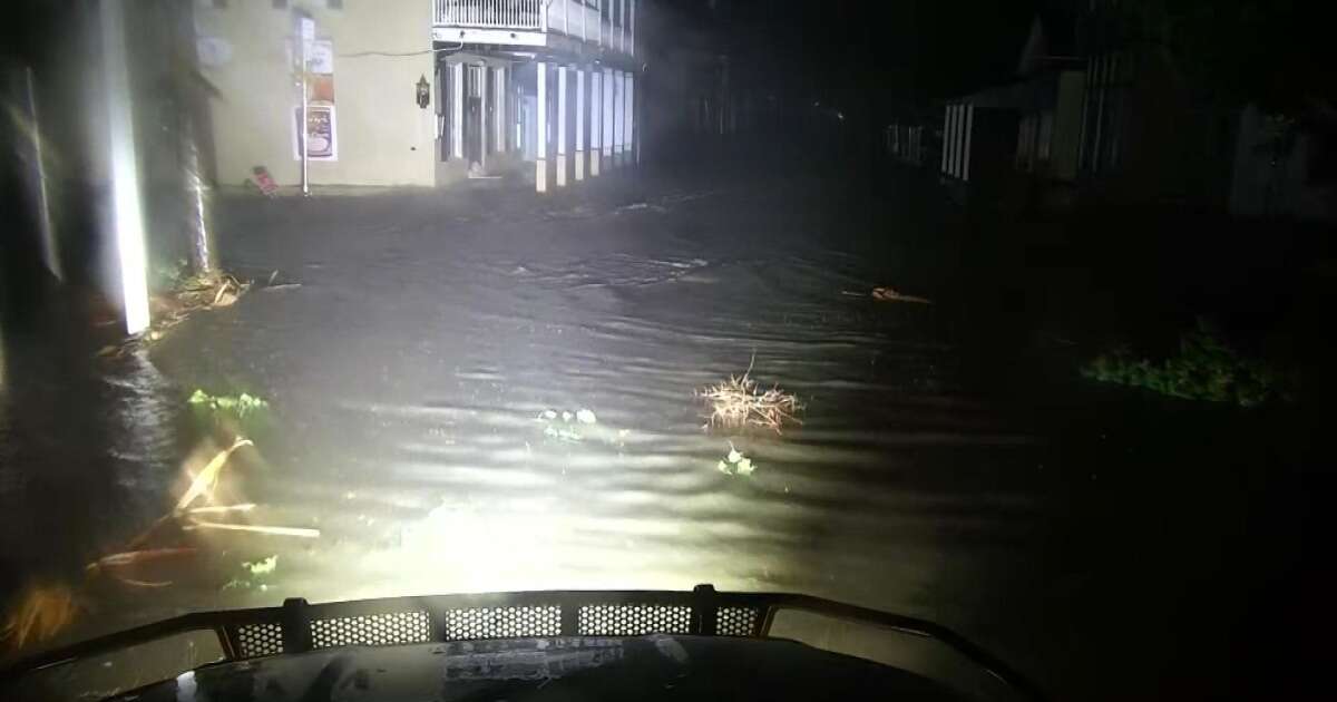 Hurricane Helene damage seen on streets of Cedar Key, Florida