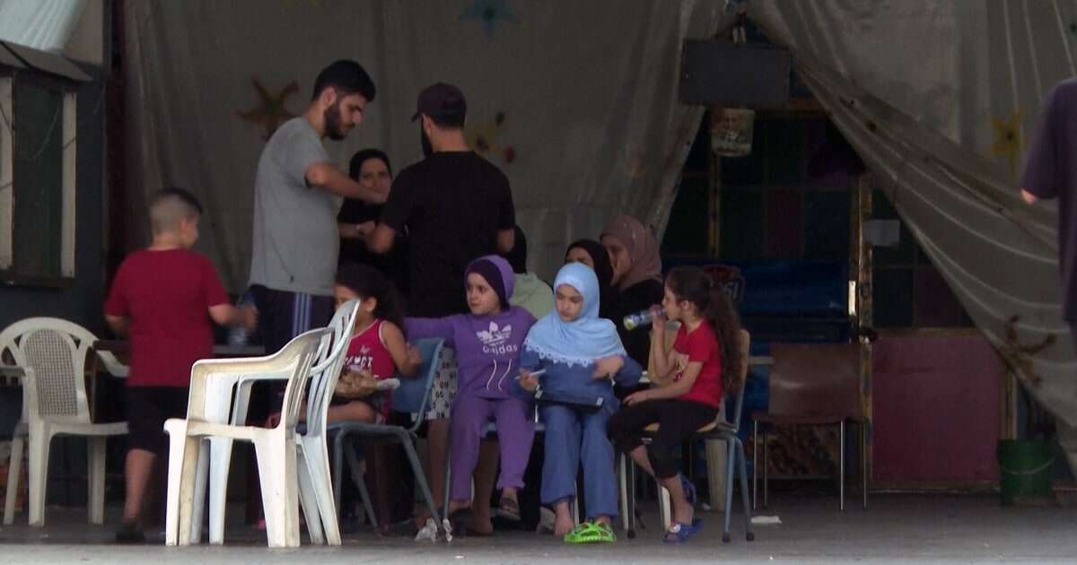 Displaced Lebanese civilians seek shelter in Beirut schools