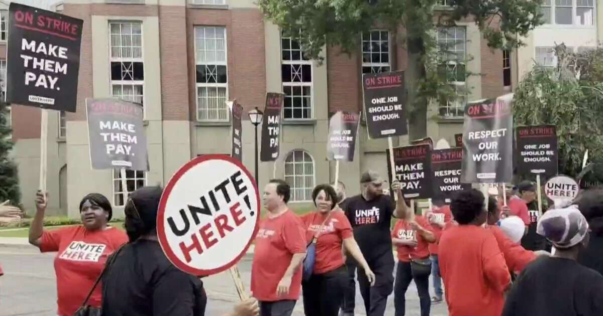 A hotel worker strike spreads nationwide during Labor Day weekend