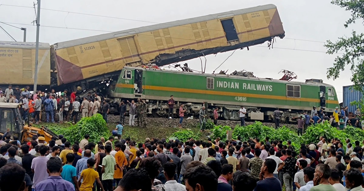 Deadly train crash in India as freight train plows into stationary passenger express