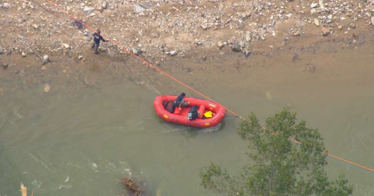 Aerial video shows rescue and relief efforts in Chimney Rock