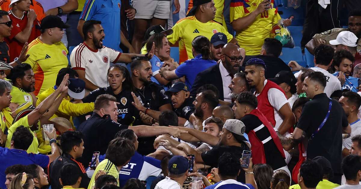 Video shows Uruguayan soccer stars brawl with Colombia fans at Copa America semifinal