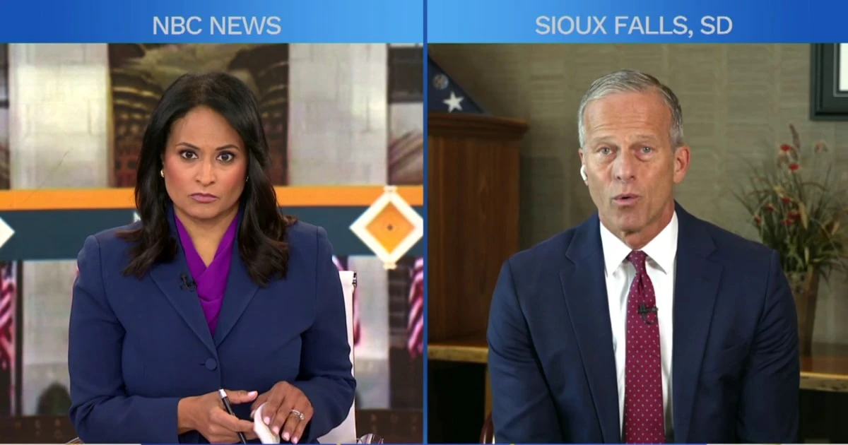 Leader Thune says Comey ‘will have his day in court’ after Trump-backed indictment