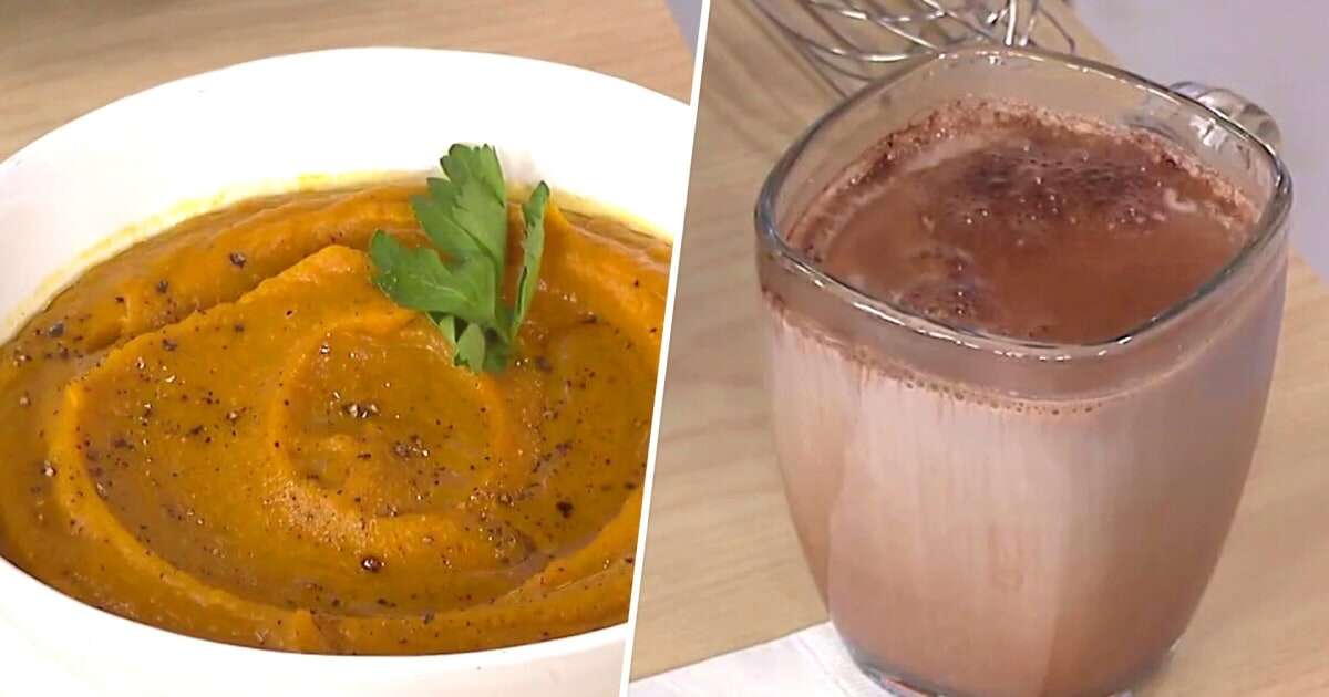 Soup and hot chocolate with a healthy twist perfect for cold weather