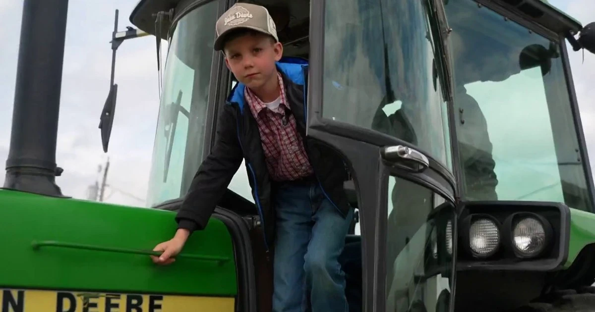 Meet the 8-year-old farmer going viral on TikTok for love of tractors