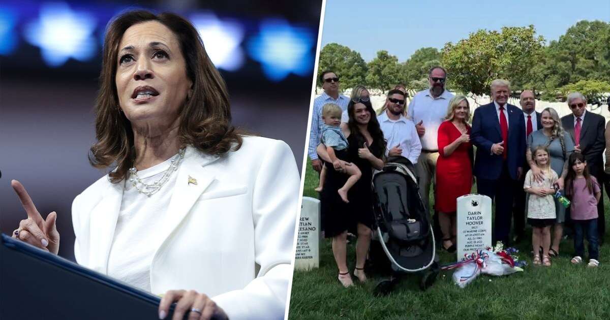 Harris says Trump ‘disrespected sacred ground’ at Arlington cemetery