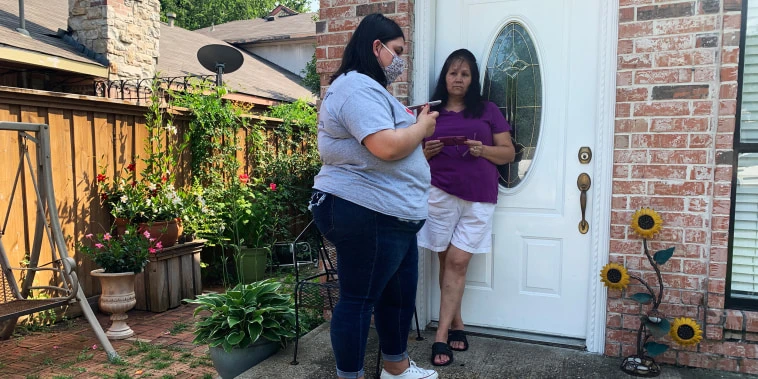 Latino get-out-the-vote group goes door to door, shifting focus to Covid vaccinations