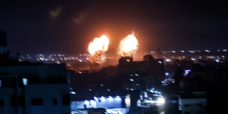 Israeli military says it launched air strike at Gaza over incendiary balloons