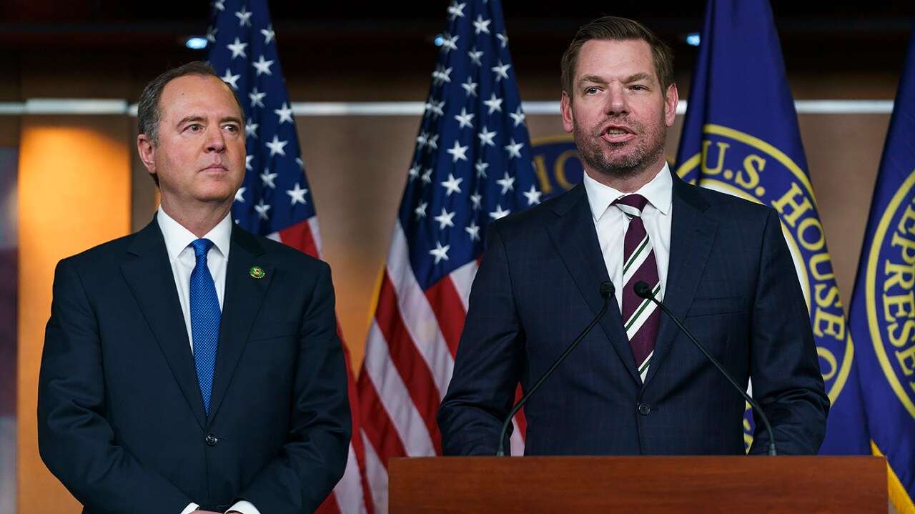 Swalwell blasts Trump's rhetoric as 'glorifying violence'