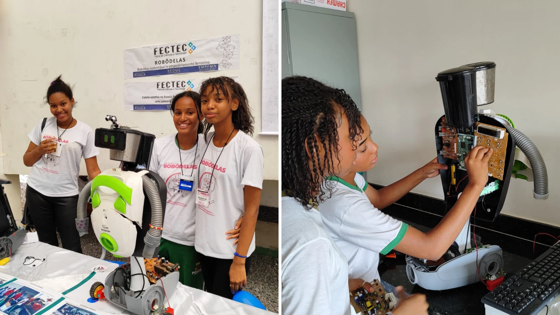 RobôDelas: com aulas de robótica, projeto incentiva protagonismo feminino em escola de Pojuca