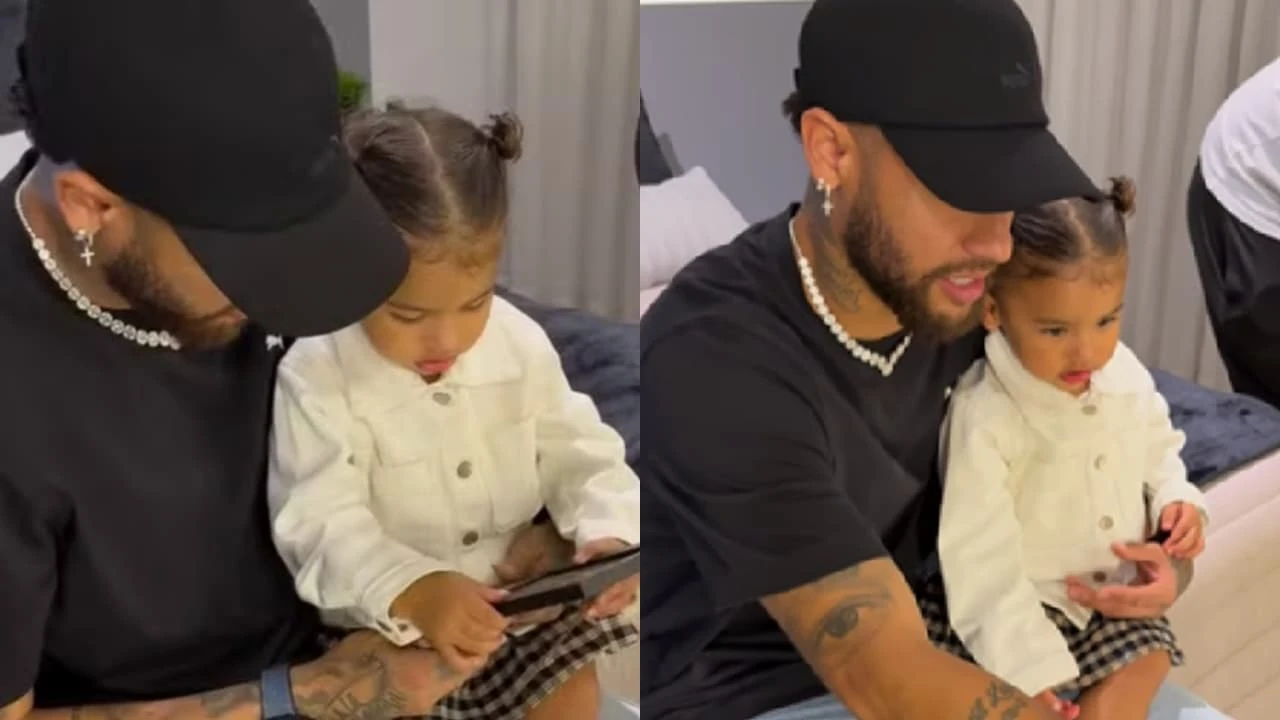 Mavie, filha de Neymar, reconhece irmã em foto e a chama por apelido fofo; veja