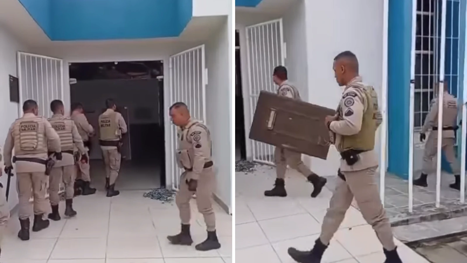 Homem em surto psicótico faz ameaças com facão e tenta atear fogo em fórum na Bahia