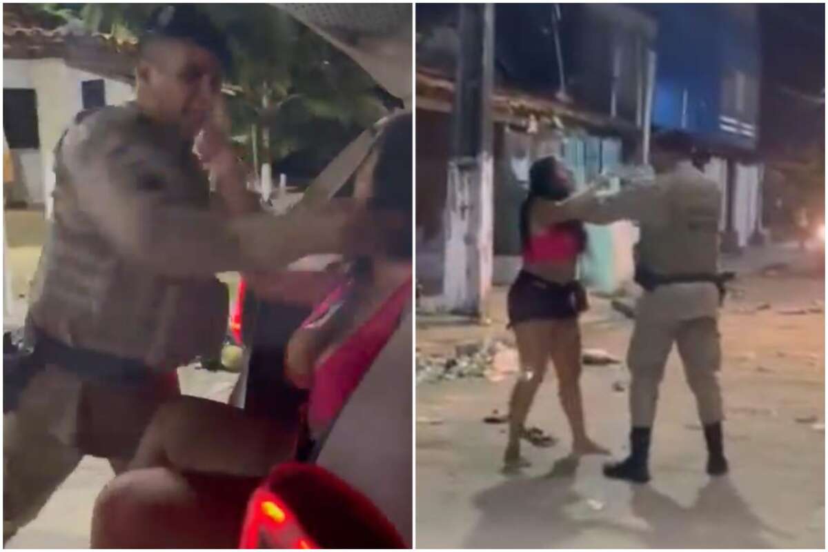 Mulher é agredida com socos e puxada pelo cabelo em abordagem policial na Bahia; vídeo