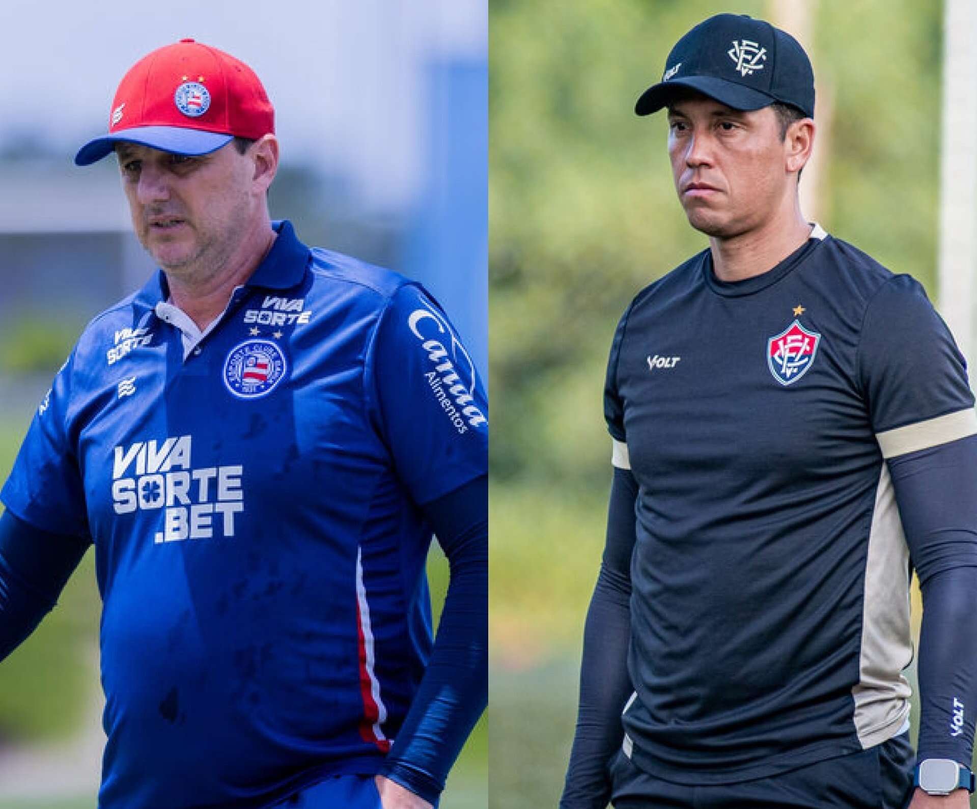 Rogério Ceni e Thiago Carpini duelam ‘fora de campo’ no Ba-Vi; técnico tricolor nunca perdeu para o comandante rubro-negro