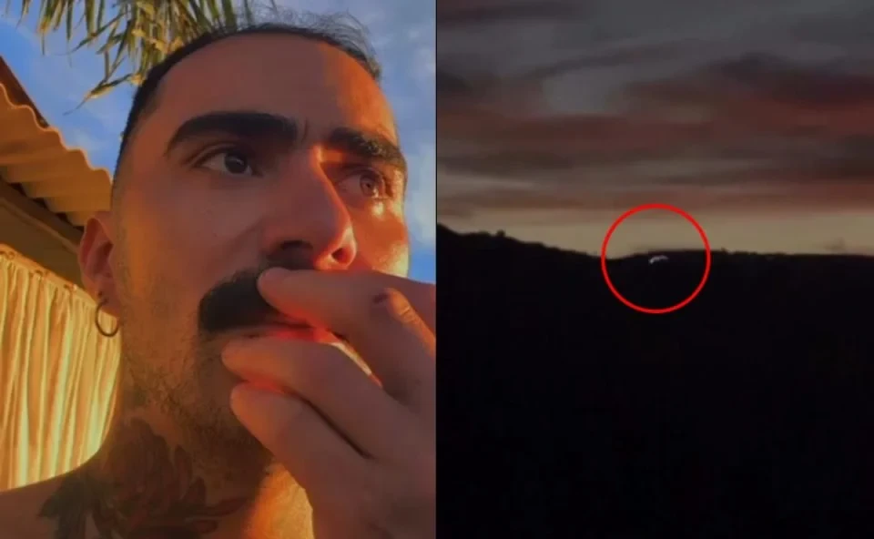 Barulho 'perturbador' e luzes no céu: Influenciador chora após gravar suposto OVNI e sofrer ameaças