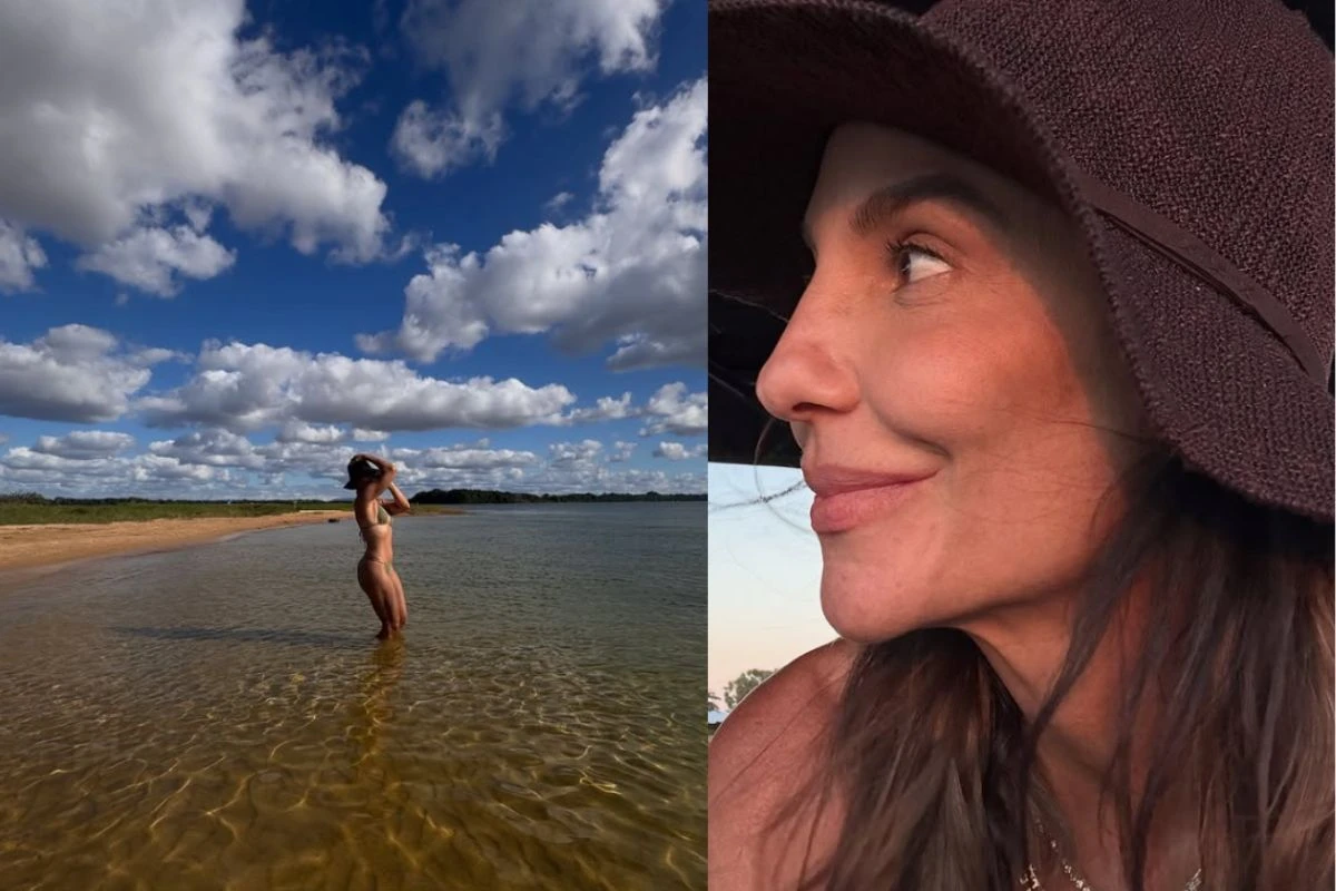 Ivete Sangalo curte dia de sol no Vale São Francisco e shape impressiona: ‘Minha casa’