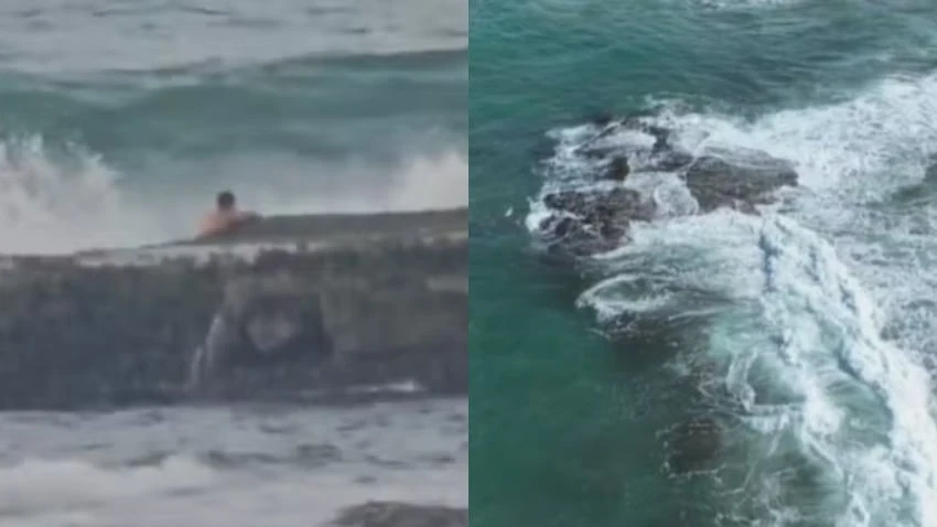 Vídeo: homem desaparece após ser arrastado pelas ondas em praia do Litoral Norte