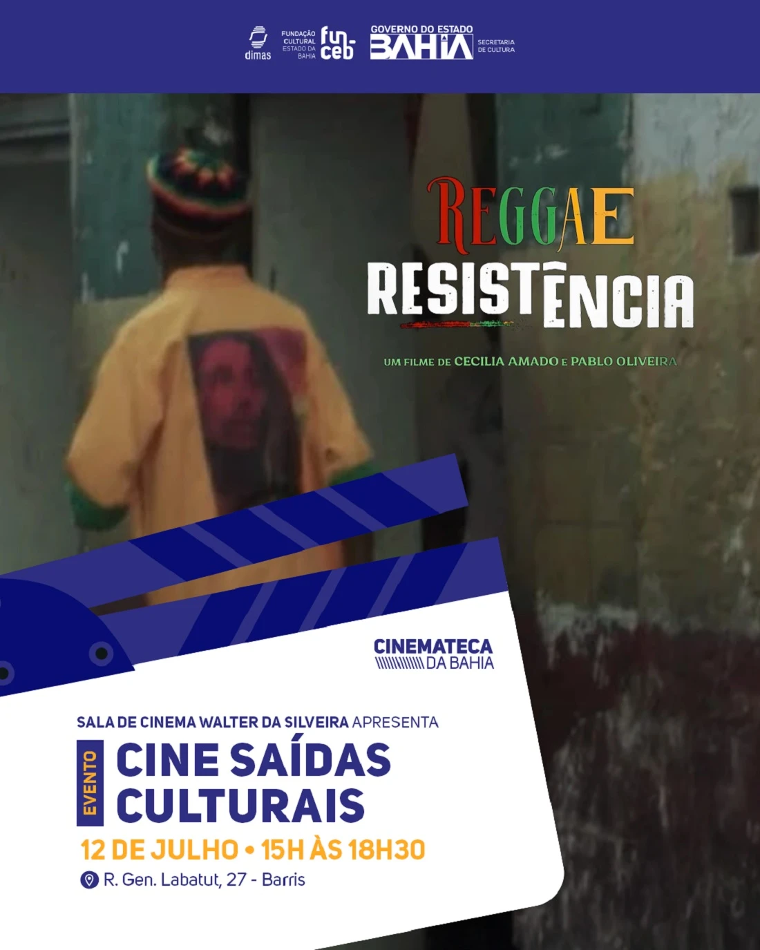 Documentário sobre a cultura do reggae na Bahia será exibido neste sábado (12)