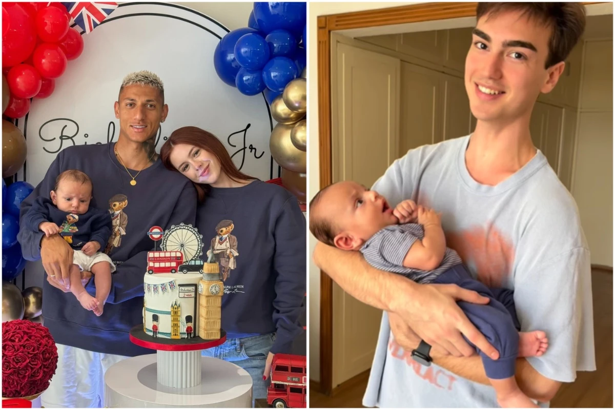 Apelidado de 'bebê', filho de Richarlison faz sucesso nas redes sociais com o tio