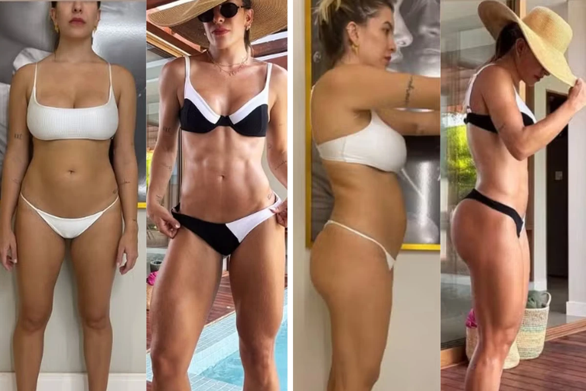 Lore Improta mostra evolução do shape após a gravidez: 'Paciência e foco'