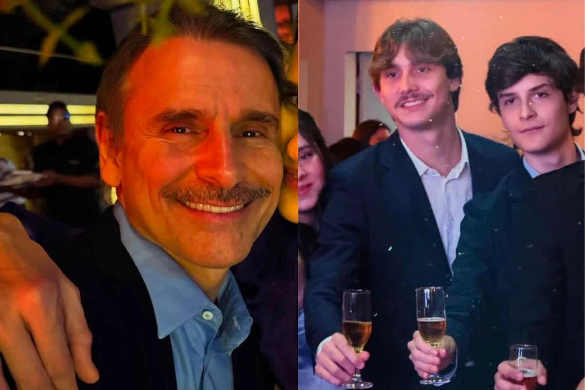 Murilo Rosa celebra formatura do filho primogênito e semelhança impressiona: 'Irmãos gêmeos?'
