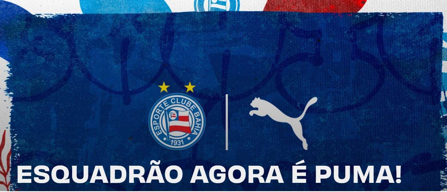 Bahia anuncia a Puma como nova fornecedora de materiais esportivos