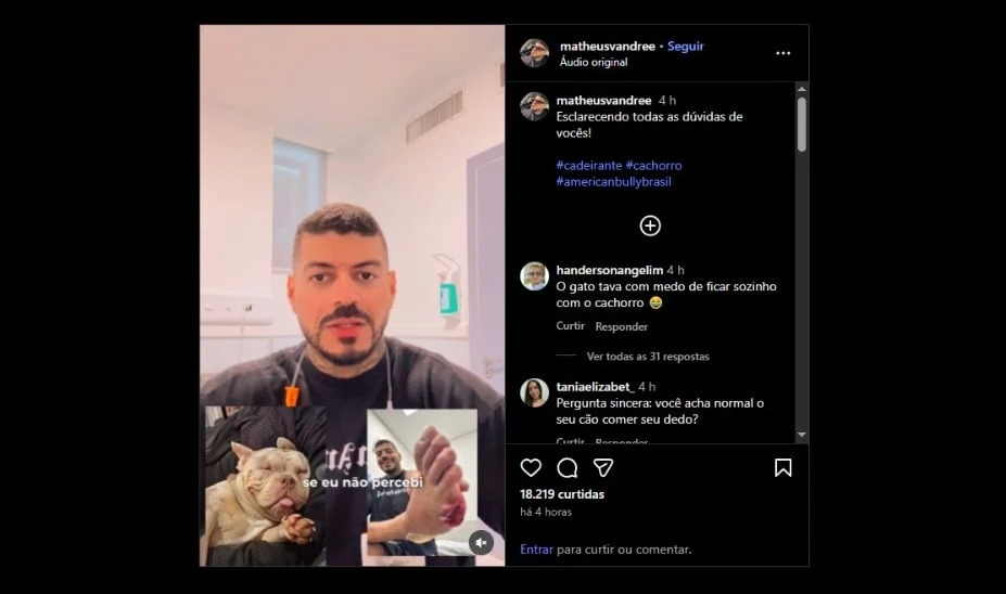 Influencer vai parar no hospital após cachorro comer dedo do pé enquanto ele dormia: 'Ele é dócil'