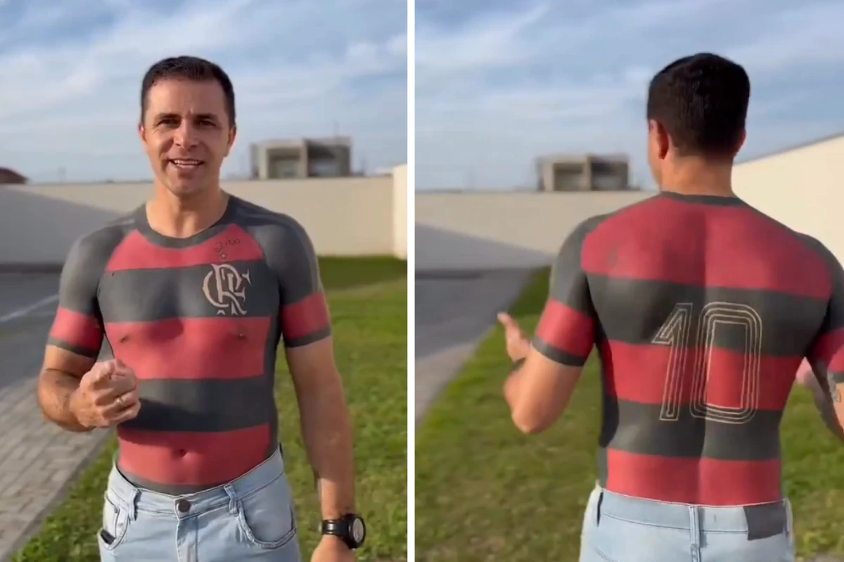 'Primeiro e único do Brasil': Torcedor que tatuou camisa do Flamengo abre o jogo sobre procedimento