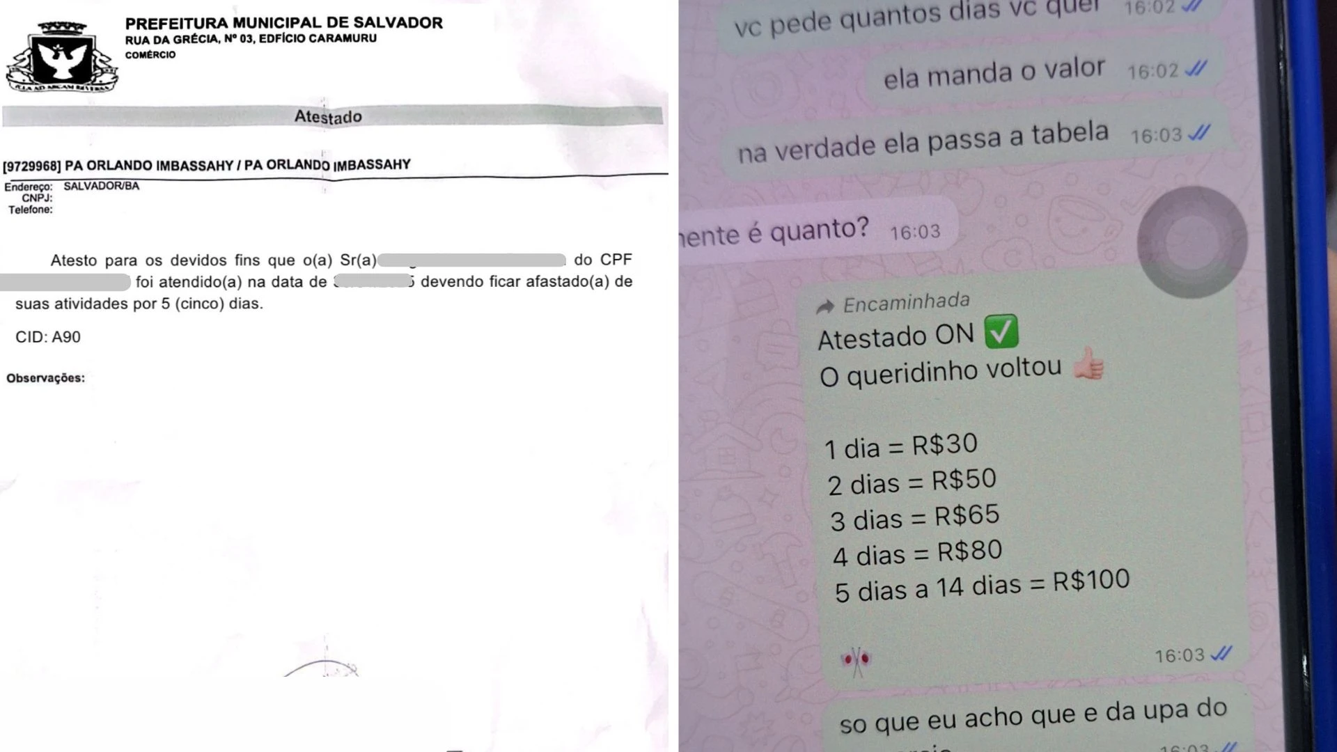 Máfia vende atestados médicos falsos de UPAs a partir de R$ 30