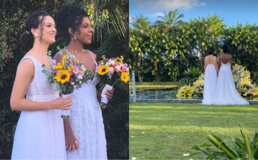 Apresentadora da TV Bahia, Luana Assiz se casa com advogada em cerimônia emocionante