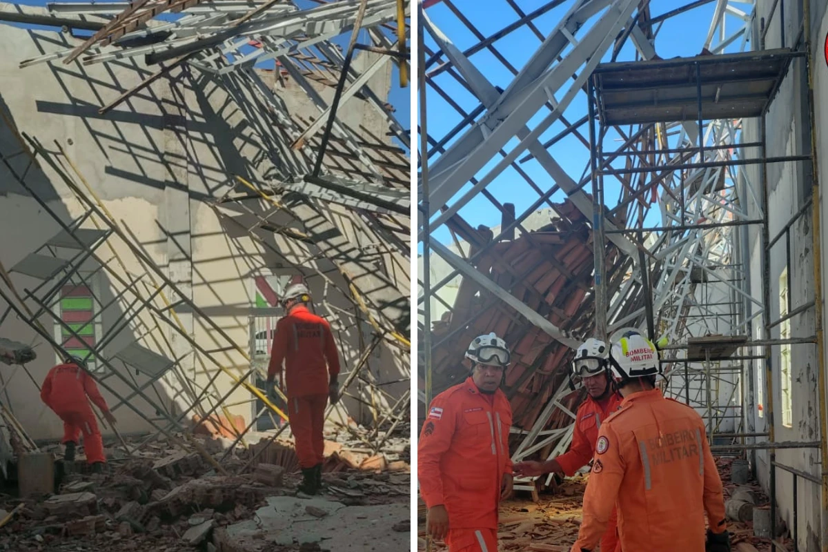 Igreja desaba e deixa 14 pessoas sob os escombros na Bahia