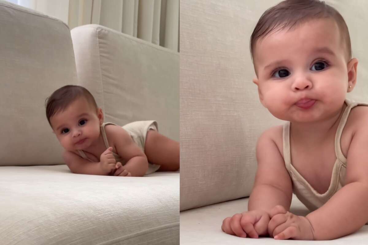 Amanda Kimberlly compartilha vídeo especial da sua filha com Neymar aos 6 meses