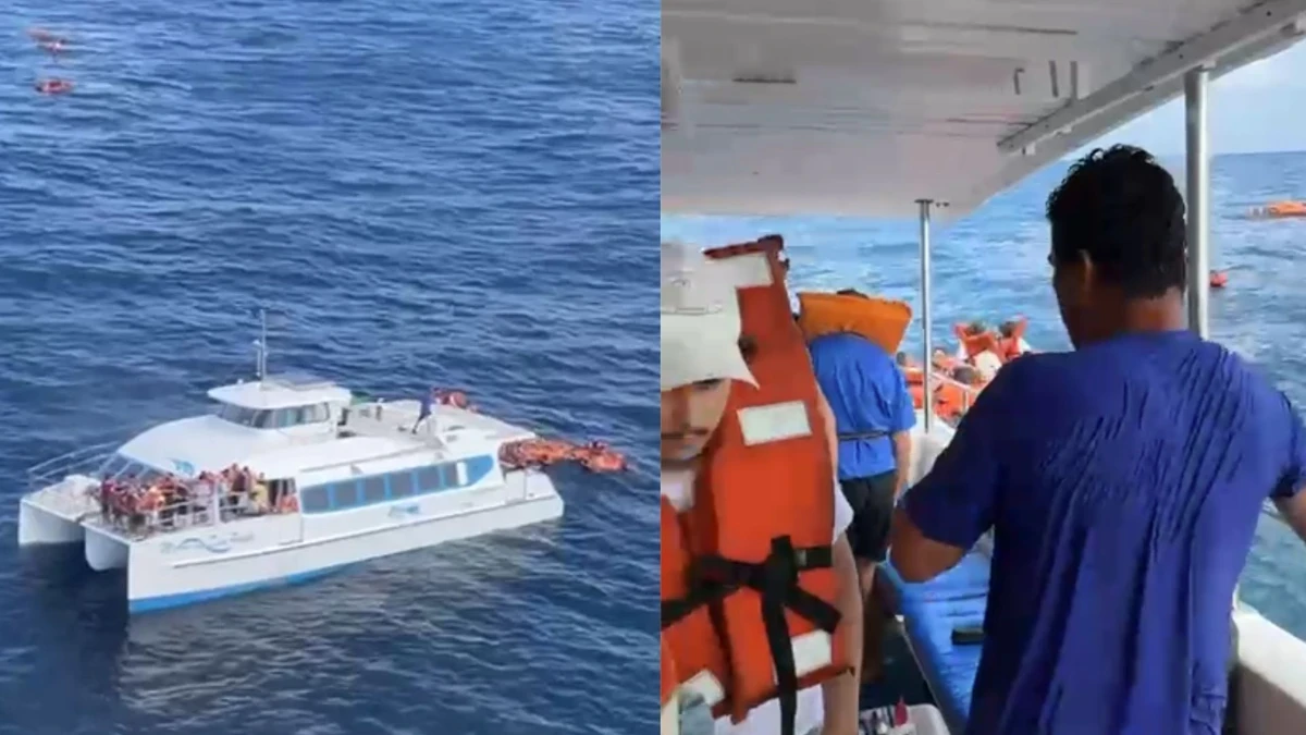 Veja as imagens do acidente entre catamarã e barco na Baía de Todos-os-Santos