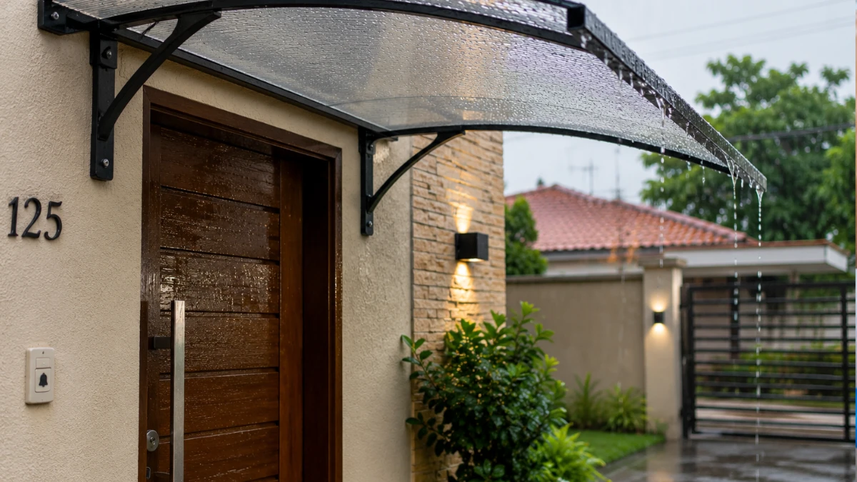 Porta de entrada sofre com chuva? Solução simples protege madeira e fechadura