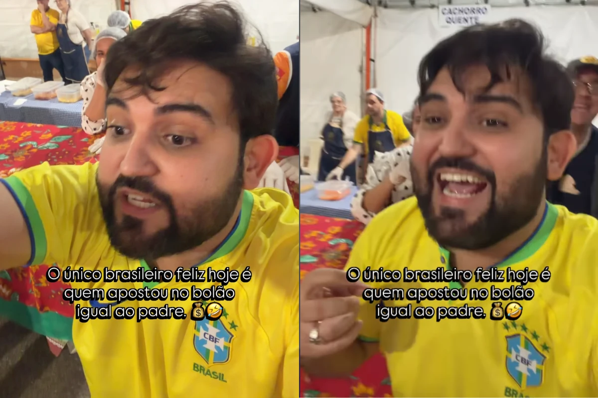 Padre acerta placar em bolão e vibra com eliminação do Brasil na Copa: ‘Nunca comemorei tanto’