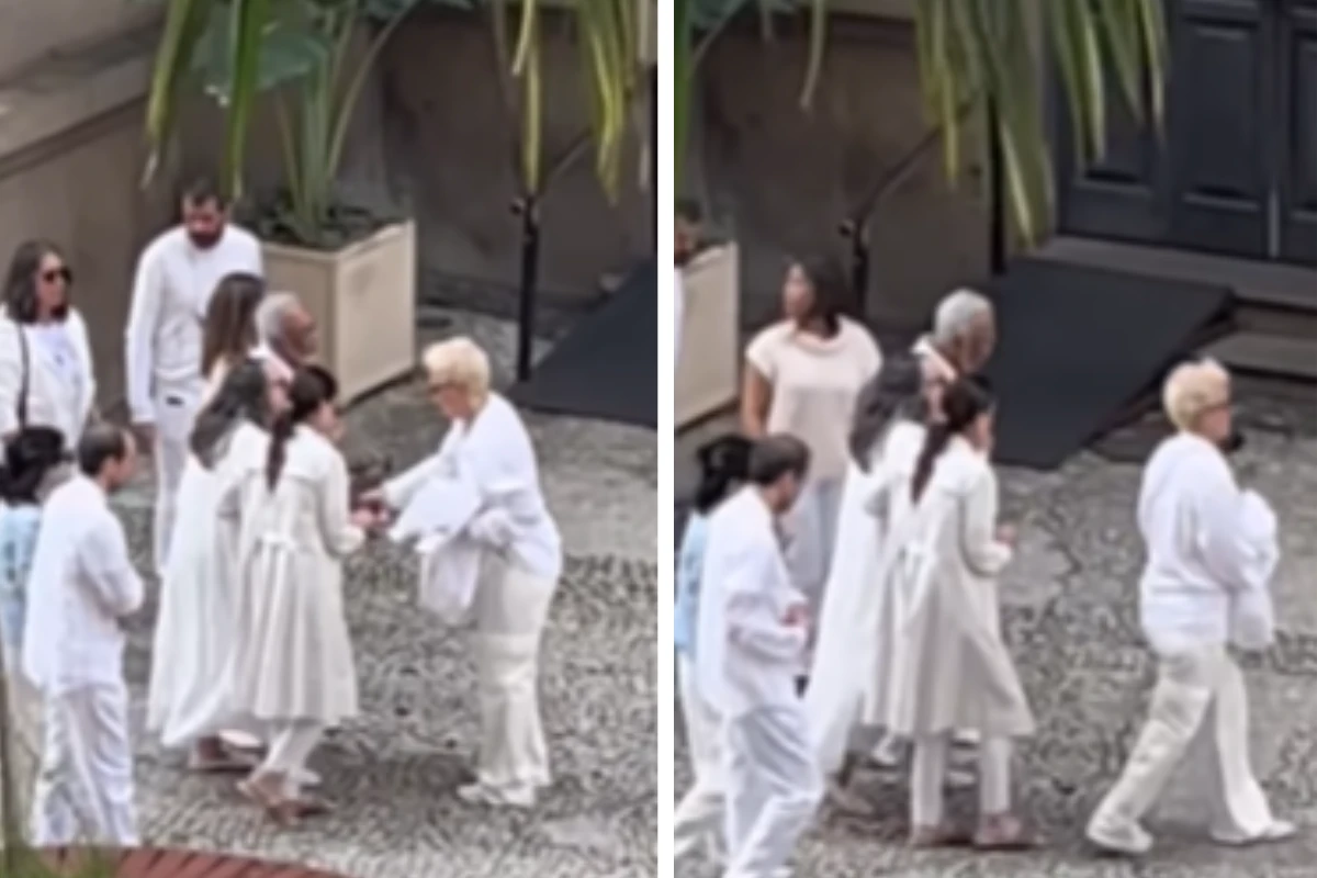 VÍDEO: Gilberto Gil, Drão e Flora Gil chegam de mãos dadas no crematório