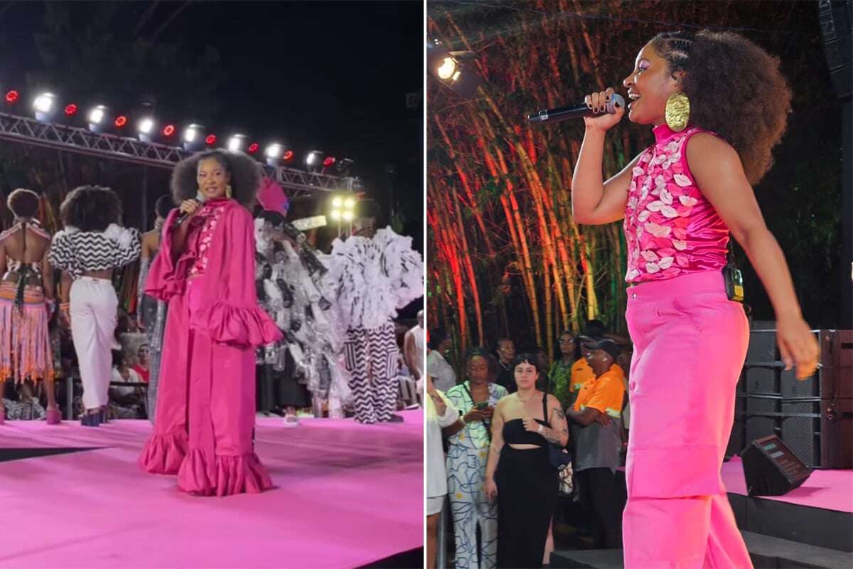 Larissa Luz retorna à passarela do Afro Fashion Day como modelo e brilha em pocket show de encerramento