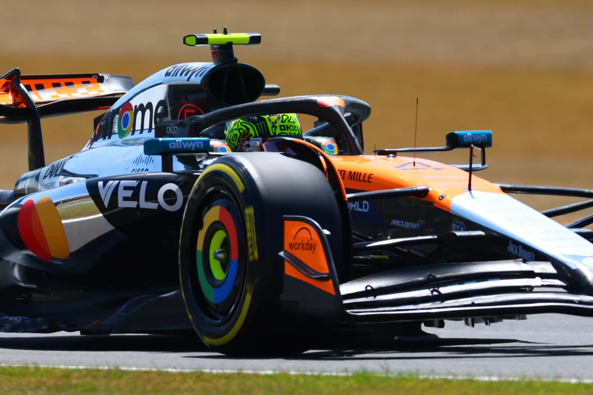 Norris lidera segundo treino em Silverstone com McLaren à frente da Ferrari e Bortoleto melhora