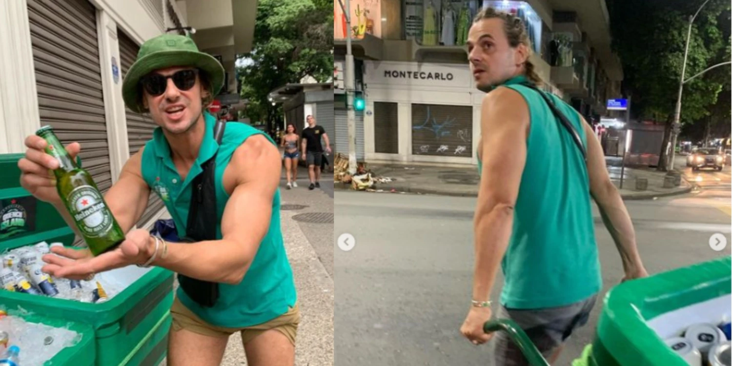 'Levaram meu único bem': Ex-galã de Malhação tem carrinho de bebidas furtado após show de Lady Gaga