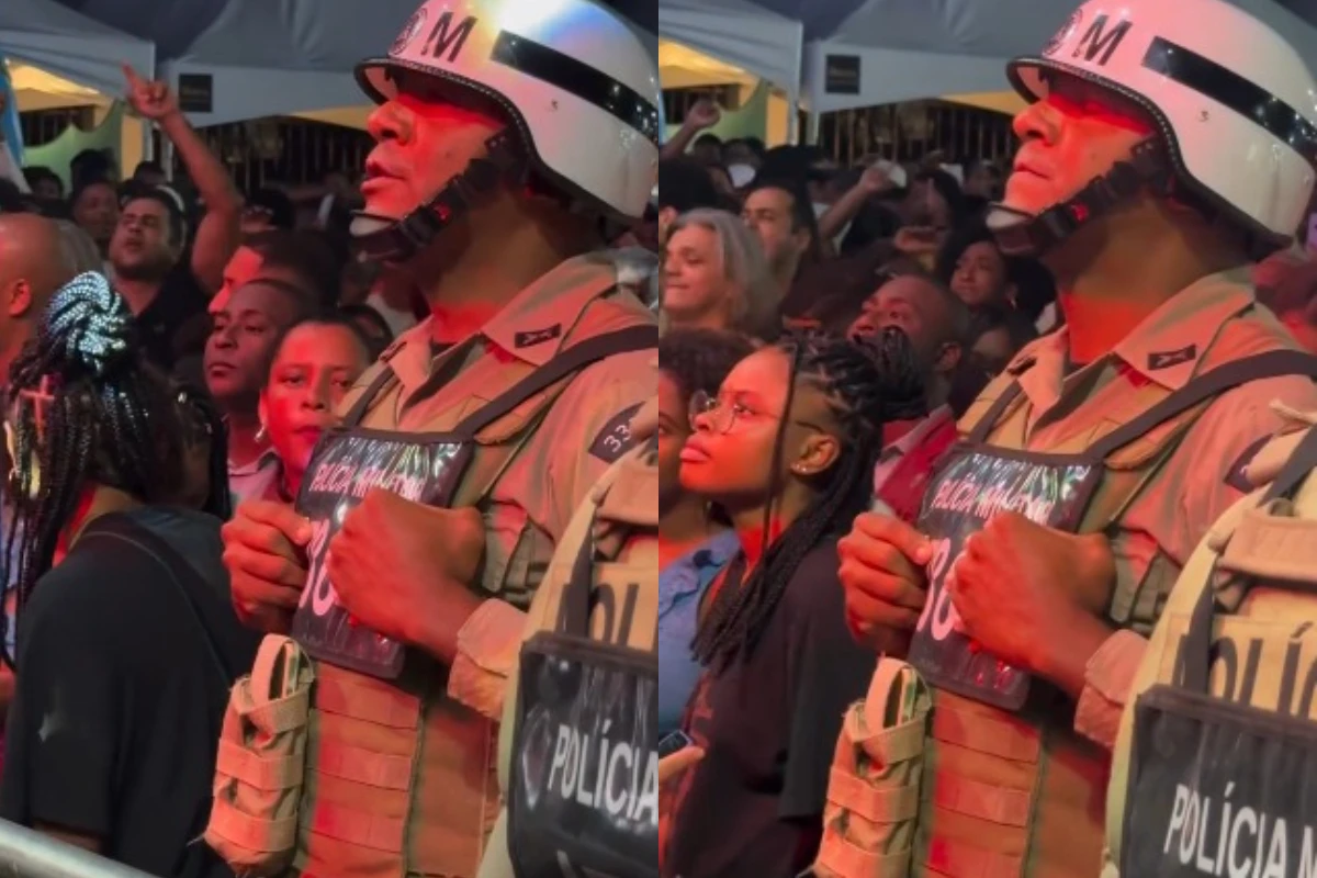 PM viraliza ao cantar música durante show de Edson Gomes na Bahia