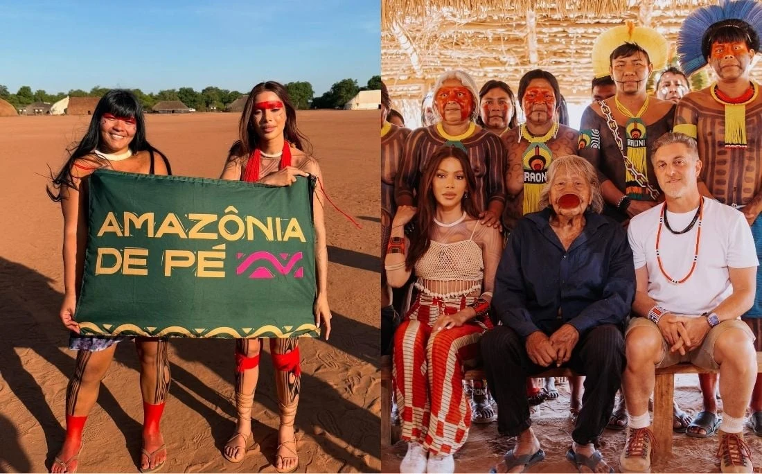 Anitta participa de cerimônia indígena no Xingu e é homenageada com pinturas tradicionais; veja fotos