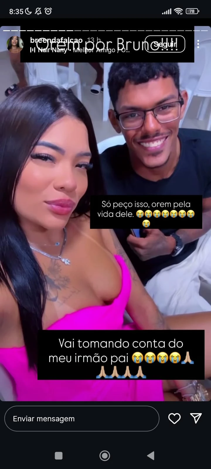 Influenciadora tentou falar com irmão momentos antes de ele ter sido morto; veja