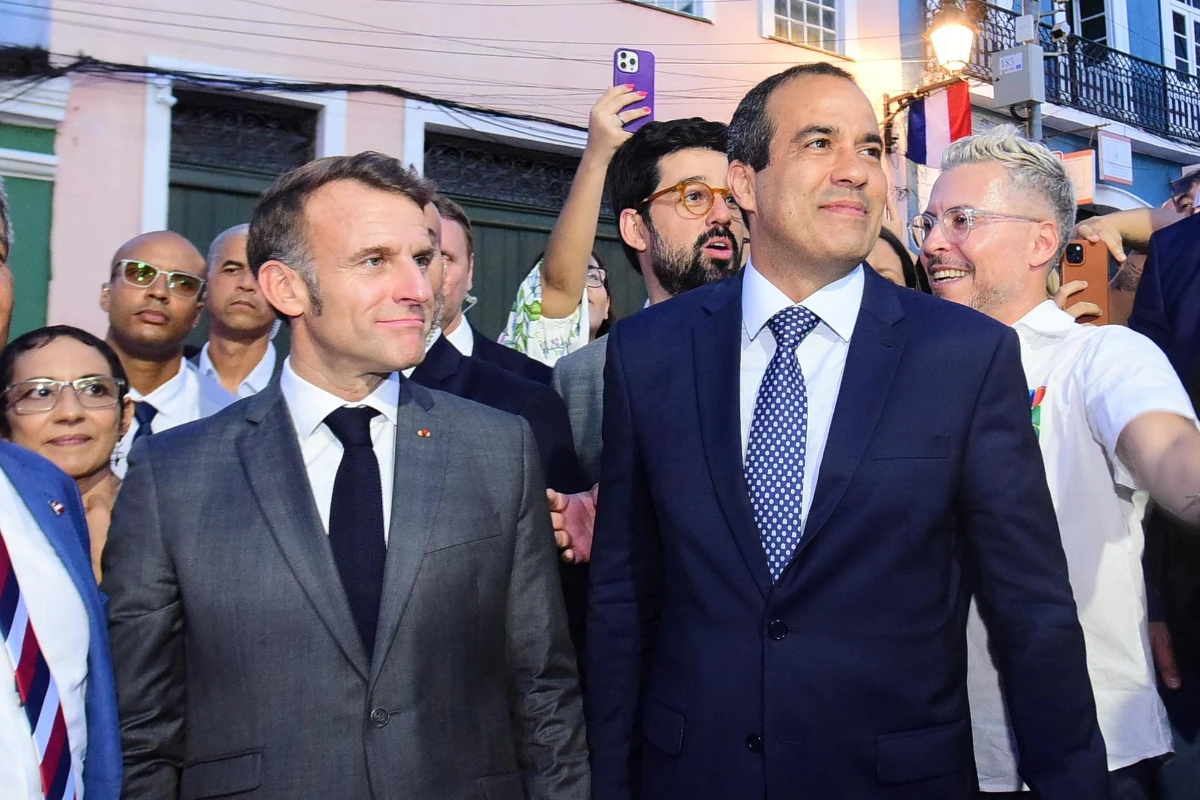 Bruno Reis recebe Emmanuel Macron na abertura do Festival Nosso Futuro França-Brasil