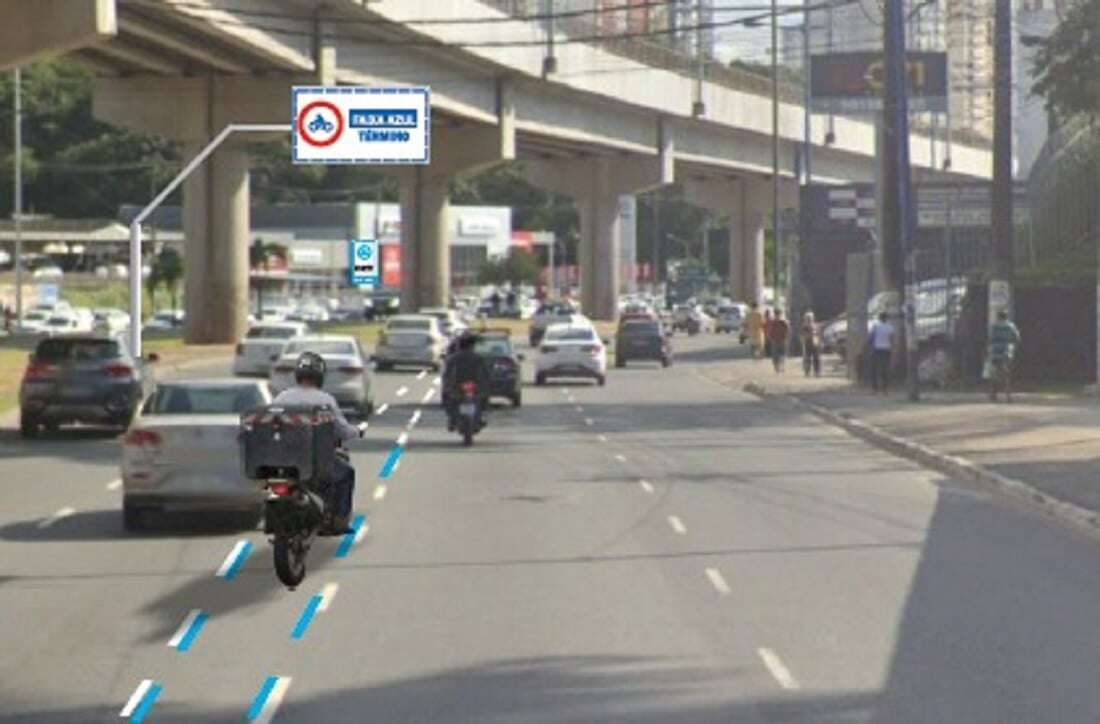 Avenida Bonocô terá faixa exclusiva para motos; confira como vai funcionar